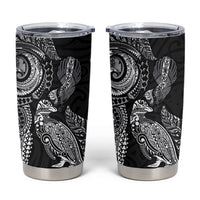 Aotearoa Moko Tribal Tattoo Tumbler Cup New Zealand Maori Penguin and Fantail Black Color LT03 Black - Polynesian Pride