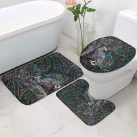 Aotearoa Moko Tribal Tattoo Bathroom Set New Zealand Maori Penguin and Fantail Paua Shell Style LT03 - Polynesian Pride