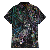 Aotearoa Moko Tribal Tattoo Family Matching Tank Maxi Dress and Hawaiian Shirt New Zealand Maori Penguin and Fantail Paua Shell Style LT03 - Polynesian Pride