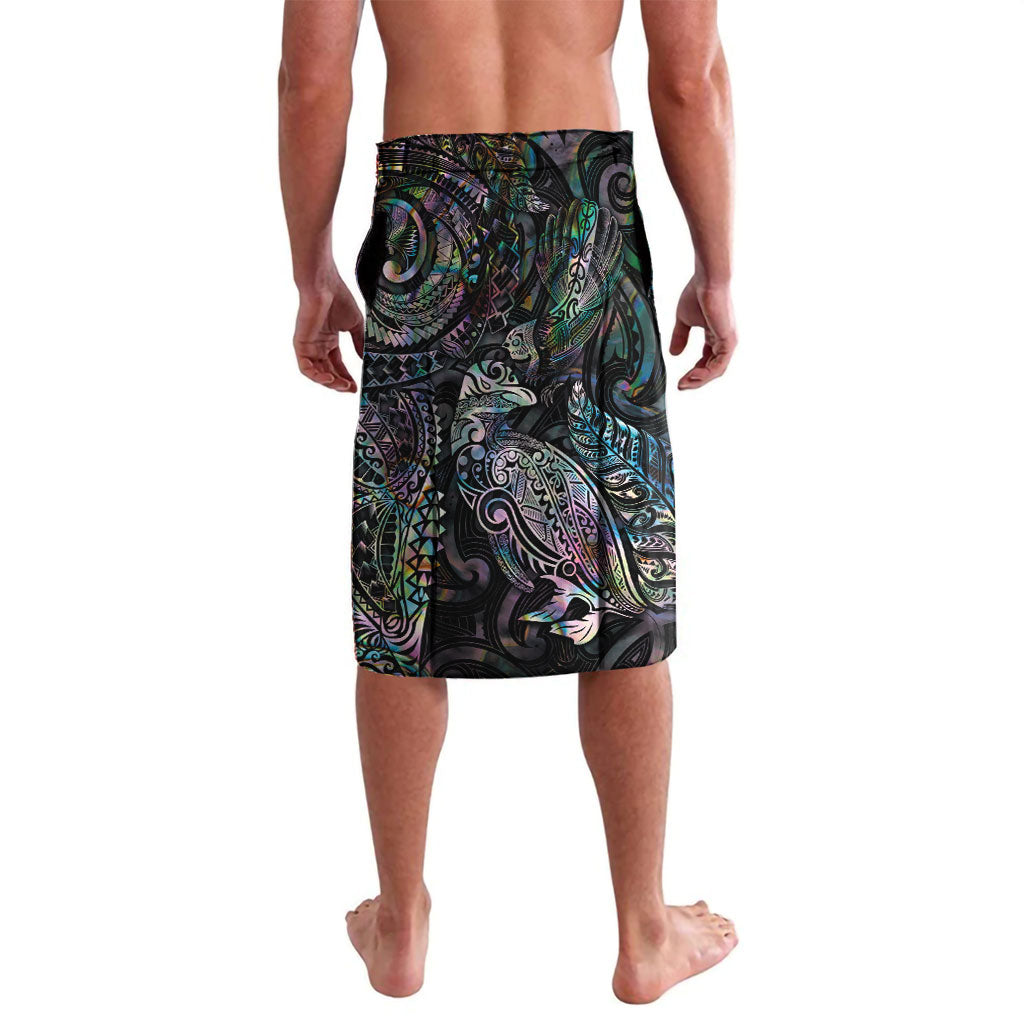 Aotearoa Moko Tribal Tattoo Lavalava New Zealand Maori Penguin and Fantail Paua Shell Style LT03 - Polynesian Pride