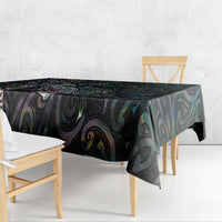 Aotearoa Moko Tribal Tattoo Tablecloth New Zealand Maori Penguin and Fantail Paua Shell Style LT03 - Polynesian Pride