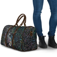 Aotearoa Moko Tribal Tattoo Travel Bag New Zealand Maori Penguin and Fantail Paua Shell Style LT03 - Polynesian Pride