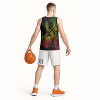 Aotearoa Moko Tribal Tattoo Basketball Jersey New Zealand Maori Penguin and Fantail Reggae Style LT03 - Polynesian Pride