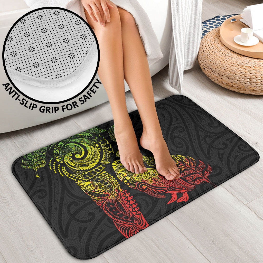 Aotearoa Moko Tribal Tattoo Bathroom Set New Zealand Maori Penguin and Fantail Reggae Style LT03 - Polynesian Pride