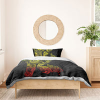 Aotearoa Moko Tribal Tattoo Bedding Set New Zealand Maori Penguin and Fantail Reggae Style LT03 - Polynesian Pride