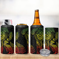 Aotearoa Moko Tribal Tattoo 4 in 1 Can Cooler Tumbler New Zealand Maori Penguin and Fantail Reggae Style LT03 - Polynesian Pride