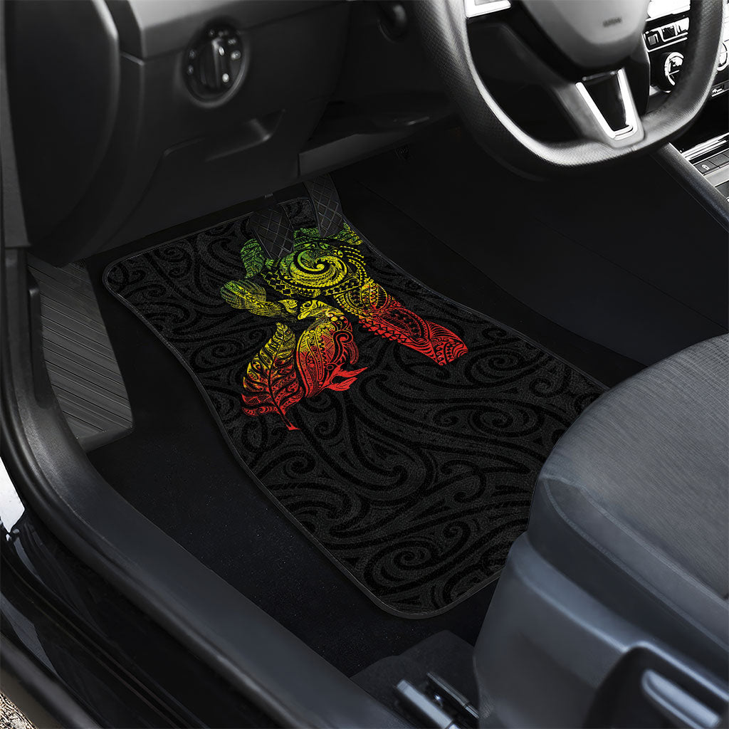 Aotearoa Moko Tribal Tattoo Car Mats New Zealand Maori Penguin and Fantail Reggae Style LT03 - Polynesian Pride