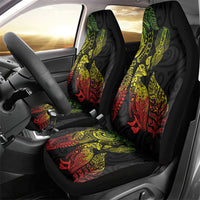 Aotearoa Moko Tribal Tattoo Car Seat Cover New Zealand Maori Penguin and Fantail Reggae Style LT03 - Polynesian Pride