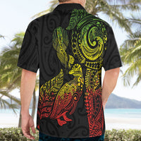 Aotearoa Moko Tribal Tattoo Hawaiian Shirt New Zealand Maori Penguin and Fantail Reggae Style LT03 - Polynesian Pride