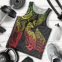 Aotearoa Moko Tribal Tattoo Men Tank Top New Zealand Maori Penguin and Fantail Reggae Style LT03 - Polynesian Pride