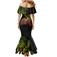 Aotearoa Moko Tribal Tattoo Mermaid Dress New Zealand Maori Penguin and Fantail Reggae Style LT03 - Polynesian Pride