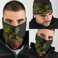Aotearoa Moko Tribal Tattoo Neck Gaiter New Zealand Maori Penguin and Fantail Reggae Style LT03 - Polynesian Pride