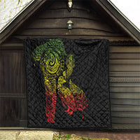 Aotearoa Moko Tribal Tattoo Quilt New Zealand Maori Penguin and Fantail Reggae Style LT03 - Polynesian Pride