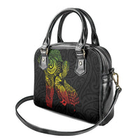 Aotearoa Moko Tribal Tattoo Shoulder Handbag New Zealand Maori Penguin and Fantail Reggae Style LT03 - Polynesian Pride