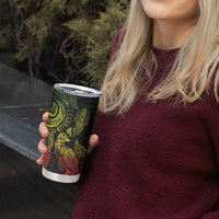 Aotearoa Moko Tribal Tattoo Tumbler Cup New Zealand Maori Penguin and Fantail Reggae Style LT03 - Polynesian Pride