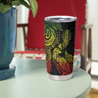 Aotearoa Moko Tribal Tattoo Tumbler Cup New Zealand Maori Penguin and Fantail Reggae Style LT03 - Polynesian Pride