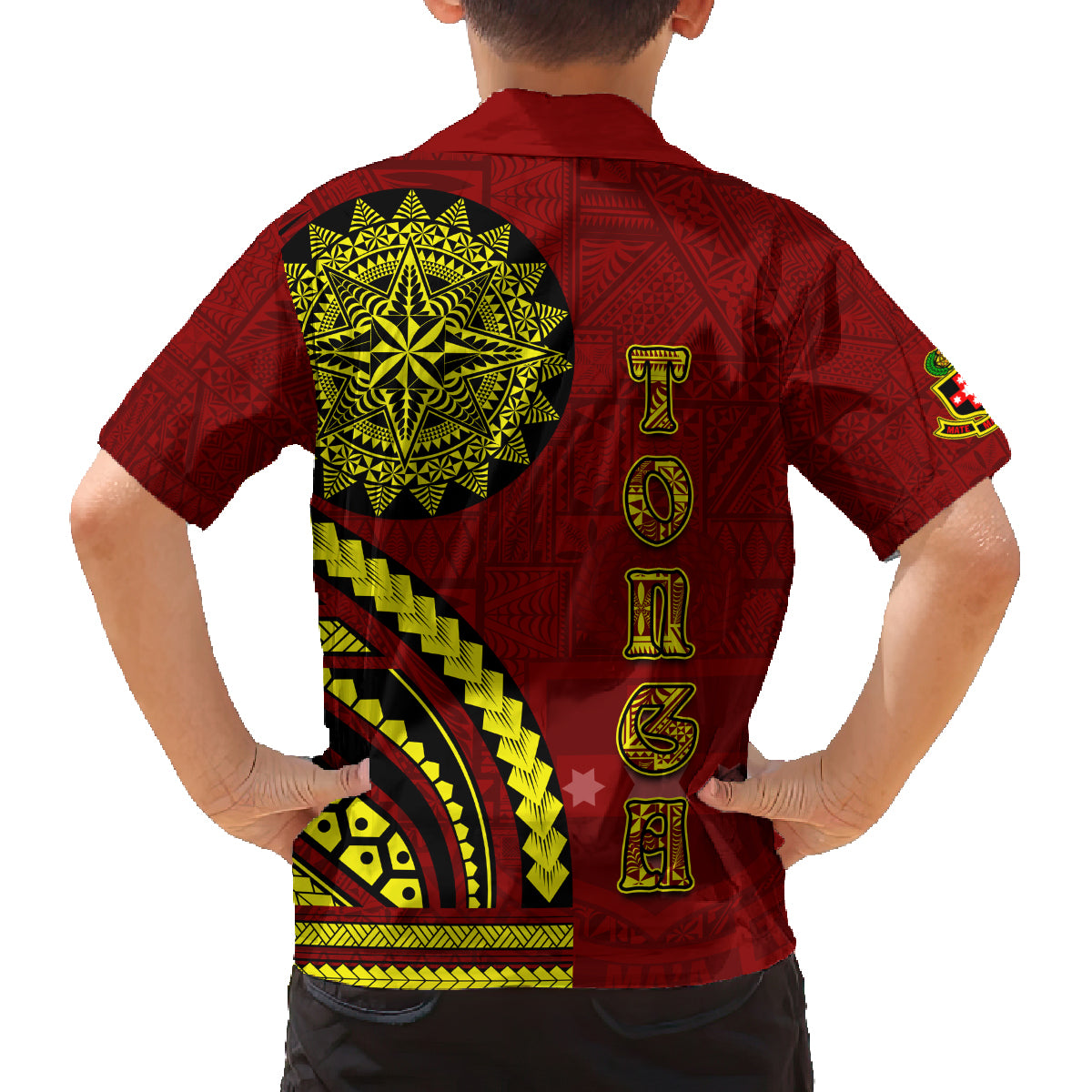 Kolisi Tonga Atele Family Matching Long Sleeve Bodycon Dress and Hawaiian Shirt Ngatu and Polynesian Pattern LT03 - Polynesian Pride