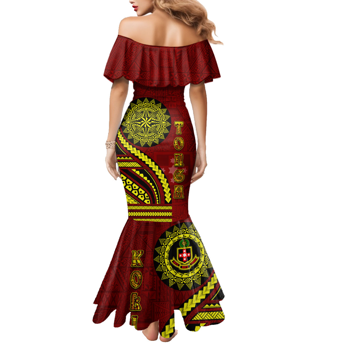 Kolisi Tonga Atele Family Matching Mermaid Dress and Hawaiian Shirt Ngatu and Polynesian Pattern LT03 - Polynesian Pride