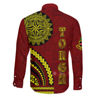 Kolisi Tonga Atele Family Matching Off The Shoulder Long Sleeve Dress and Hawaiian Shirt Ngatu and Polynesian Pattern LT03 - Polynesian Pride