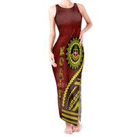 Kolisi Tonga Atele Tank Maxi Dress Ngatu and Polynesian Pattern