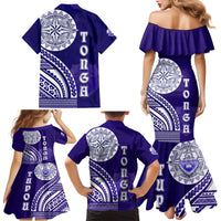 Tupou College Toloa Family Matching Mermaid Dress and Hawaiian Shirt Ngatu and Polynesian Pattern LT03 - Polynesian Pride