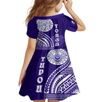 Tupou College Toloa Family Matching Off Shoulder Short Dress and Hawaiian Shirt Ngatu and Polynesian Pattern LT03 - Polynesian Pride