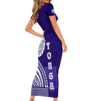 Tupou College Toloa Family Matching Short Sleeve Bodycon Dress and Hawaiian Shirt Ngatu and Polynesian Pattern LT03 - Polynesian Pride