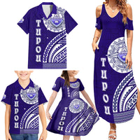 Tupou College Toloa Family Matching Summer Maxi Dress and Hawaiian Shirt Ngatu and Polynesian Pattern LT03 - Polynesian Pride