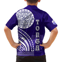 Tupou College Toloa Family Matching Tank Maxi Dress and Hawaiian Shirt Ngatu and Polynesian Pattern LT03 - Polynesian Pride