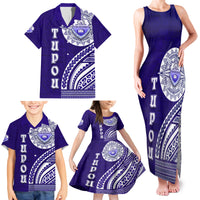 Tupou College Toloa Family Matching Tank Maxi Dress and Hawaiian Shirt Ngatu and Polynesian Pattern LT03 - Polynesian Pride
