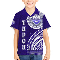 Tupou College Toloa Kid Hawaiian Shirt Ngatu and Polynesian Pattern
