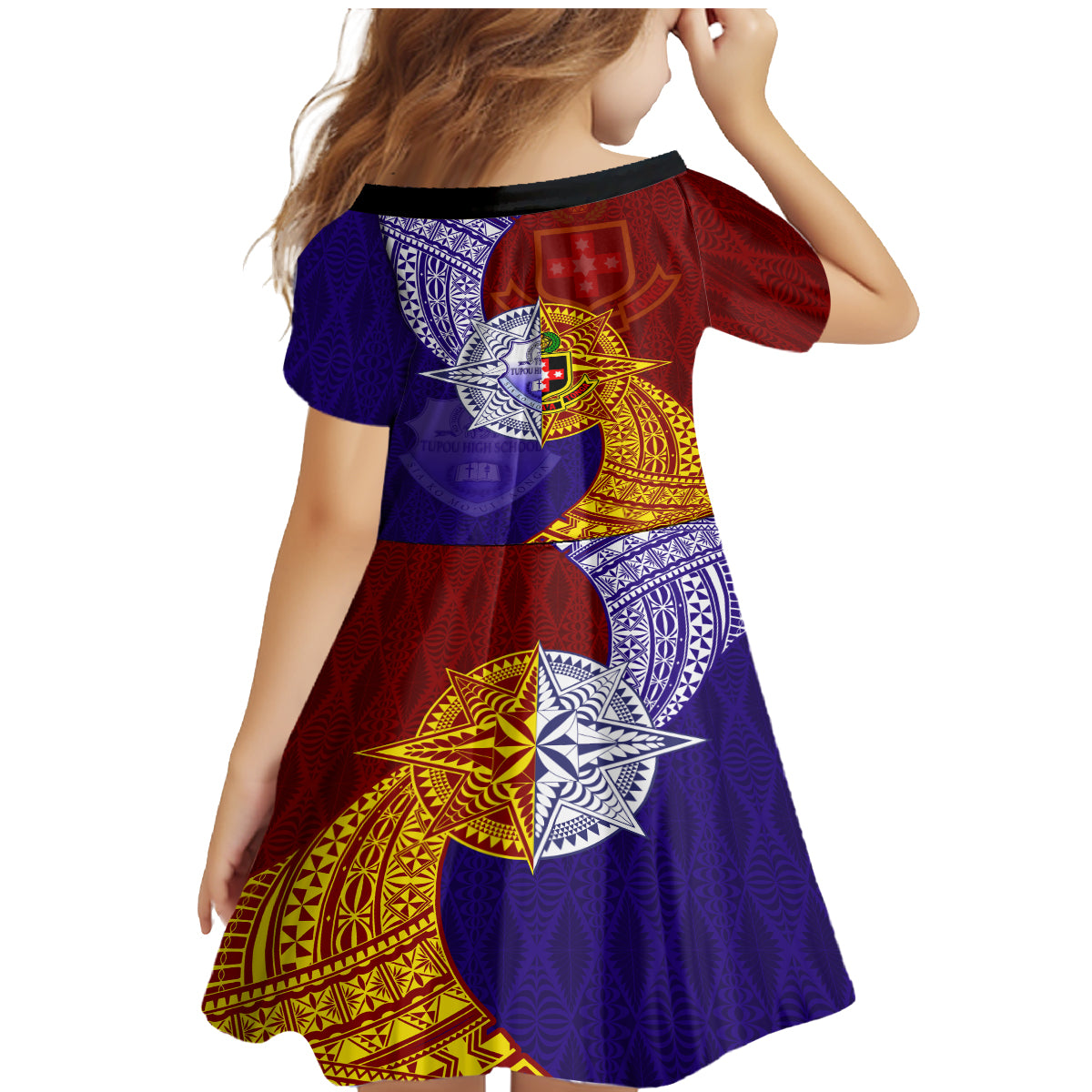 Kolisi Tonga Atele and Tupou College Toloa Family Matching Mermaid Dress and Hawaiian Shirt Ngatu and Polynesian Spiral Pattern LT03 - Polynesian Pride