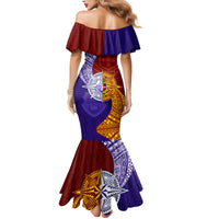 Kolisi Tonga Atele and Tupou College Toloa Family Matching Mermaid Dress and Hawaiian Shirt Ngatu and Polynesian Spiral Pattern LT03 - Polynesian Pride