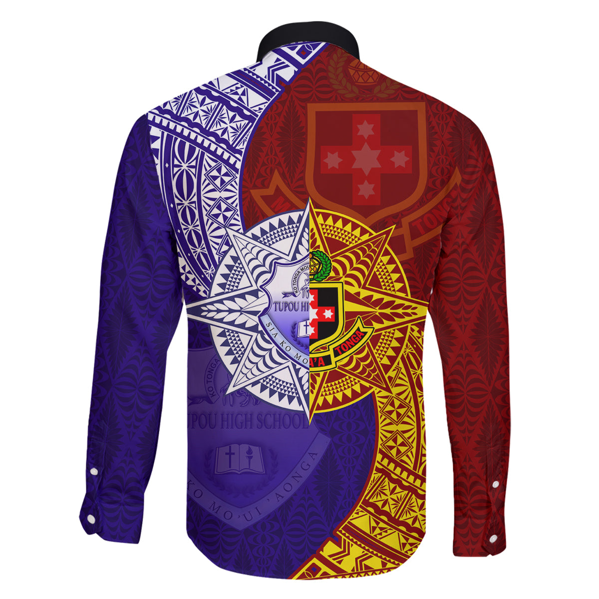 Kolisi Tonga Atele and Tupou College Toloa Family Matching Puletasi and Hawaiian Shirt Ngatu and Polynesian Spiral Pattern LT03 - Polynesian Pride