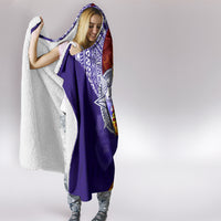 Kolisi Tonga Atele and Tupou College Toloa Hooded Blanket Ngatu and Polynesian Spiral Pattern