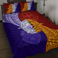 Kolisi Tonga Atele and Tupou College Toloa Quilt Bed Set Ngatu and Polynesian Spiral Pattern LT03 Red - Polynesian Pride