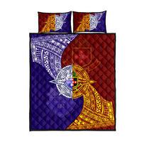 Kolisi Tonga Atele and Tupou College Toloa Quilt Bed Set Ngatu and Polynesian Spiral Pattern LT03 - Polynesian Pride