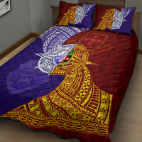 Kolisi Tonga Atele and Tupou College Toloa Quilt Bed Set Ngatu and Polynesian Spiral Pattern LT03 - Polynesian Pride