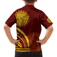 Tonga High School Family Matching Long Sleeve Bodycon Dress and Hawaiian Shirt Ngatu and Polynesian Pattern LT03 - Polynesian Pride