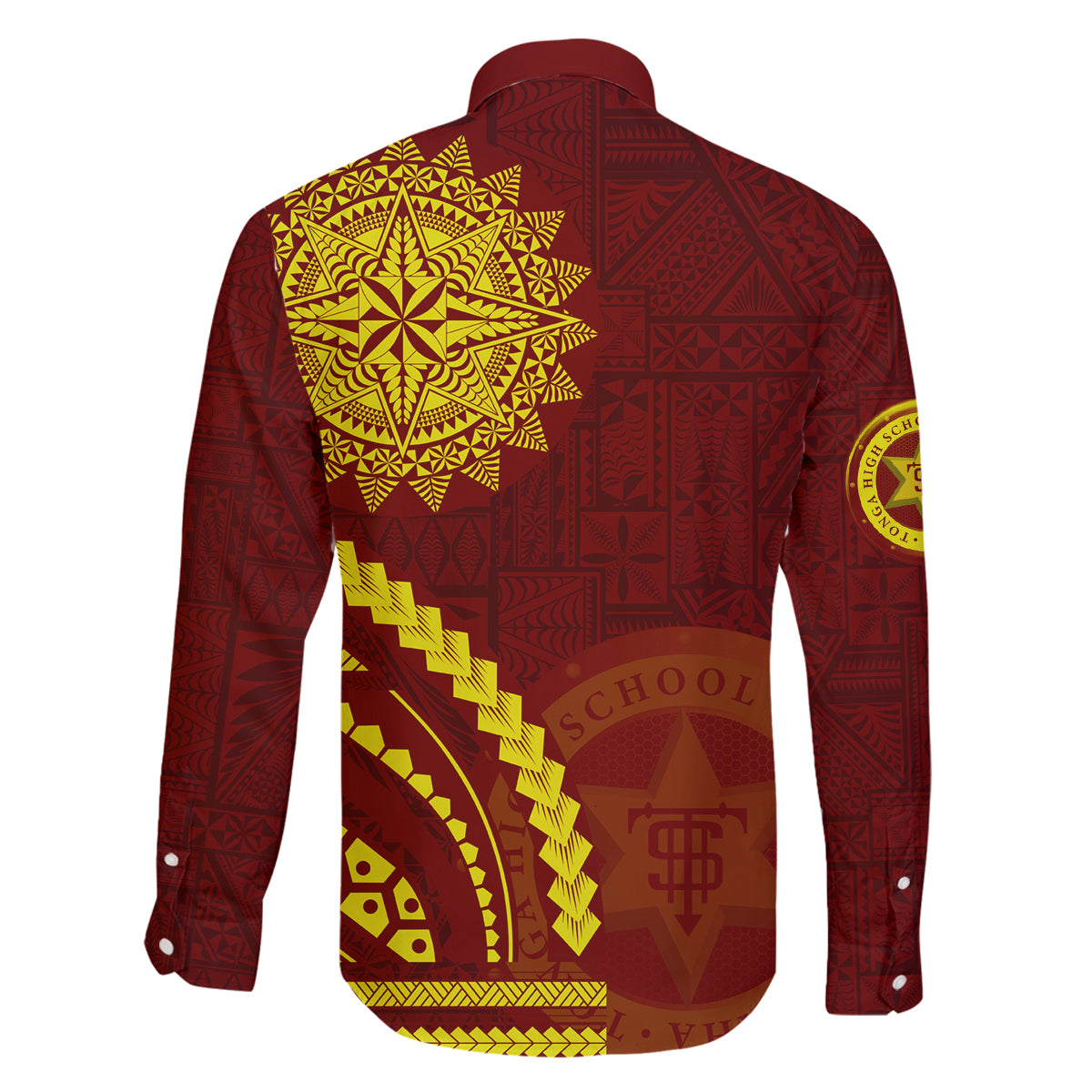Tonga High School Family Matching Long Sleeve Bodycon Dress and Hawaiian Shirt Ngatu and Polynesian Pattern LT03 - Polynesian Pride