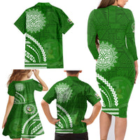 Liahona High School Family Matching Long Sleeve Bodycon Dress and Hawaiian Shirt Ngatu and Polynesian Pattern LT03 - Polynesian Pride