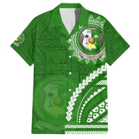 Liahona High School Family Matching Long Sleeve Bodycon Dress and Hawaiian Shirt Ngatu and Polynesian Pattern LT03 Dad's Shirt - Short Sleeve Green - Polynesian Pride