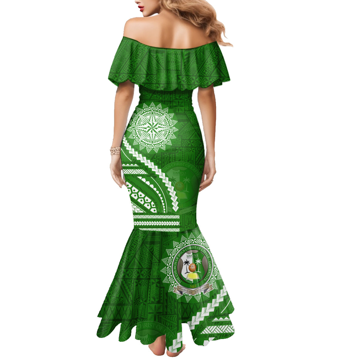 Liahona High School Family Matching Mermaid Dress and Hawaiian Shirt Ngatu and Polynesian Pattern LT03 - Polynesian Pride