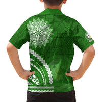 Liahona High School Family Matching Off The Shoulder Long Sleeve Dress and Hawaiian Shirt Ngatu and Polynesian Pattern LT03 - Polynesian Pride