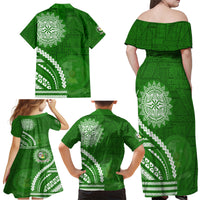 Liahona High School Family Matching Off Shoulder Maxi Dress and Hawaiian Shirt Ngatu and Polynesian Pattern LT03 - Polynesian Pride
