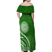 Liahona High School Family Matching Off Shoulder Maxi Dress and Hawaiian Shirt Ngatu and Polynesian Pattern LT03 - Polynesian Pride