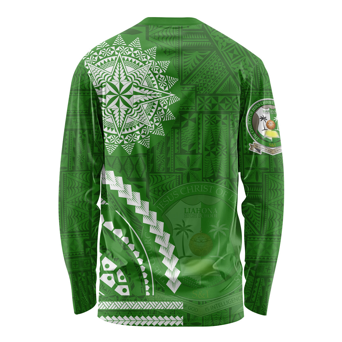 Liahona High School Long Sleeve Shirt Ngatu and Polynesian Pattern LT03 - Polynesian Pride