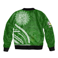 Liahona High School Sleeve Zip Bomber Jacket Ngatu and Polynesian Pattern LT03 - Polynesian Pride