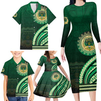 Saineha High School Family Matching Long Sleeve Bodycon Dress and Hawaiian Shirt Ngatu and Polynesian Pattern LT03 - Polynesian Pride