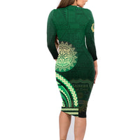Saineha High School Family Matching Long Sleeve Bodycon Dress and Hawaiian Shirt Ngatu and Polynesian Pattern LT03 - Polynesian Pride